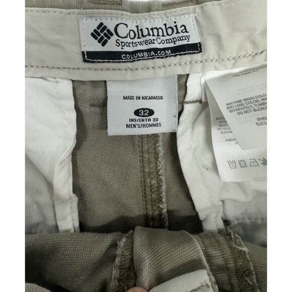 Columbia Mens Pants Size 32 Outdoor Utility Khaki Workwear Hiking 100% Cotton - Picture 2 of 9